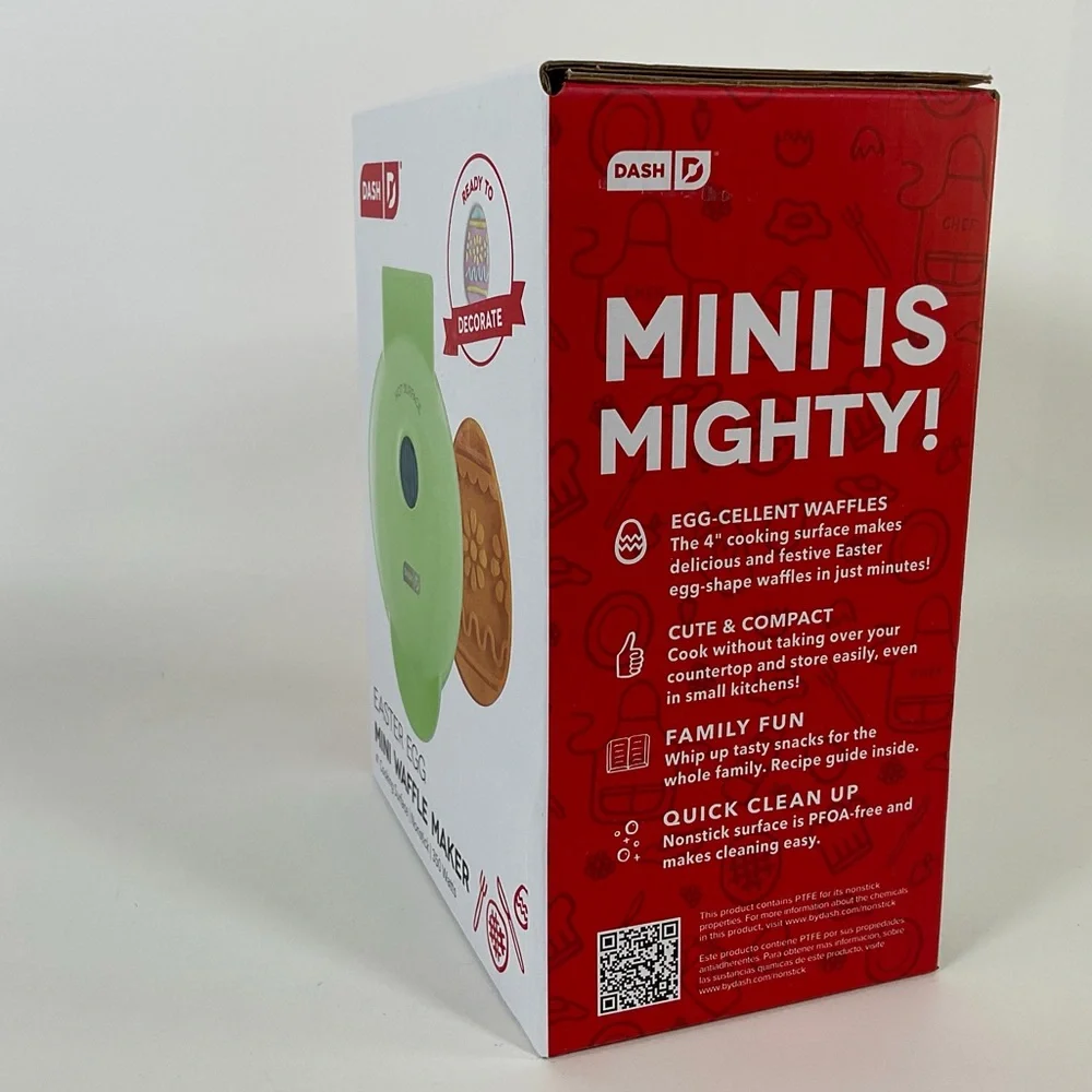 NWT Dash‎ Easter Egg Mini Waffle Maker dash